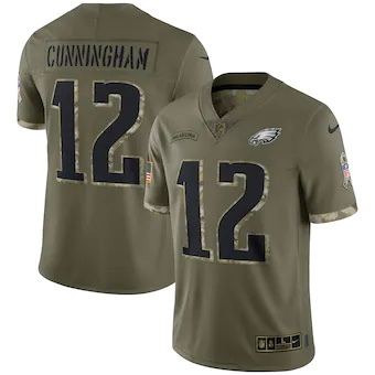 mens nike randall cunningham olive philadelphia eagles 2022